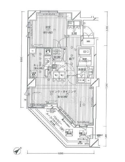 シティインデックス三田伊皿子坂 5階 間取り図