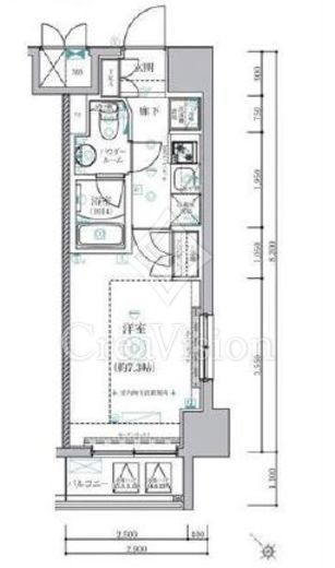 パティーナ川崎南DUO 8階 間取り図