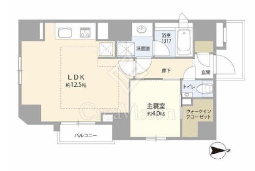 ピアース新宿三丁目 7階 間取り図