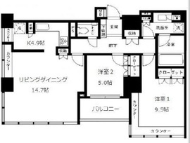 ザ・ヒルトップタワー高輪台 24階 間取り図