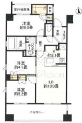 プレジール新宿大久保 2階 間取り図
