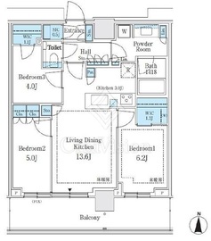 パークシティ中野　ザ　タワー　エアーズ 14階 間取り図