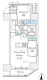 プライムブリス深川住吉 803 間取り図