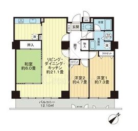 スカイシティ南砂 25階 間取り図