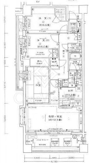 プラウド相模大野 3階 間取り図