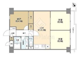 クレール武蔵小山 8階 間取り図