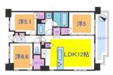 パークホームズ町屋 14階 間取り図