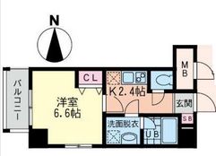 ドルチェヴィータ自由が丘 405 間取り図