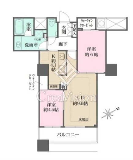 ザ・パークハウス西新宿タワー６０ 46階 間取り図