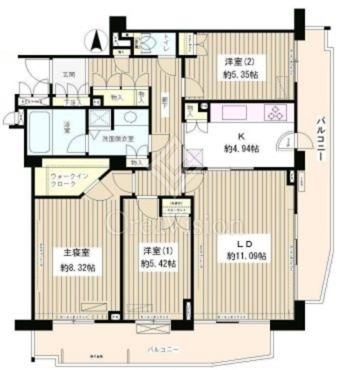 プランシェール落合 6階 間取り図
