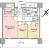 HARUMI FLAG SUN VILLAGE (晴海フラッグ サンヴィレッジ) 14階 間取り図