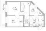 GranDuo桜新町 202 間取り図