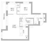 GranDuo桜新町 401 間取り図