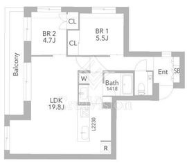 GranDuo桜新町 401 間取り図
