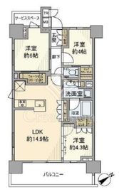 プラウド東神奈川 4階 間取り図