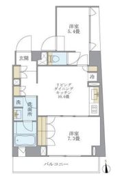 ルフォンプログレ学芸大学 205 間取り図