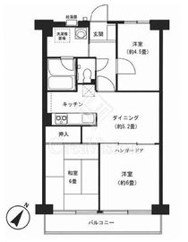 リバーサイドタウン木場南スカイハイツ 6階 間取り図