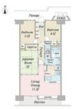 ツインシティ壱番館エトランズ東砂 10階 間取り図
