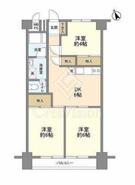 秀和代々木レジデンス 6階 間取り図