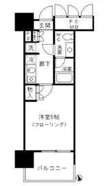 フォンテーヌ芝浦 408 間取り図