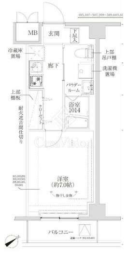 RELUXIA武蔵中原Ⅱ 305 間取り図