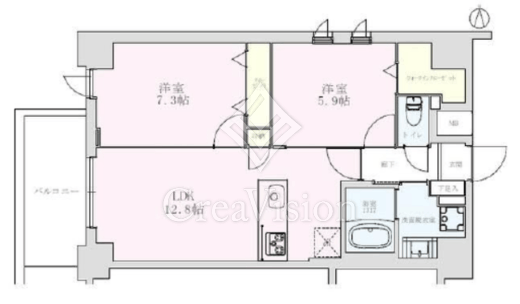 向山ガーデンレジデンス 408 間取り図
