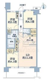 プラウドシティ国立 8階 間取り図