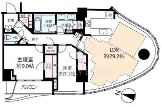 パークコート神宮北参道ザタワー 16階 間取り図