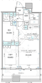 パークタワー勝どきミッド/サウス 18階 間取り図