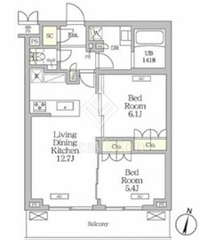 ミレーネ滝野川 507 間取り図