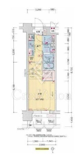 プレサンス横浜大通り公園 4階 間取り図