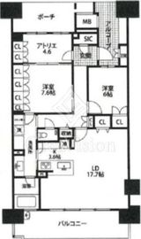 HARUMI FLAG SEA VILLAGE (晴海フラッグ シーヴィレッジ) 3階 間取り図