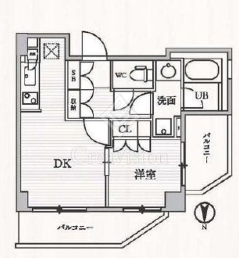 コスモリード奥沢 404 間取り図