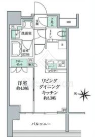 クレヴィア日暮里 THE RESIDENCE 2階 間取り図
