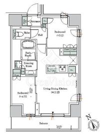 ONE ROOF RESIDENCE NISHI NIPPORI (ワンルーフレジデンス西日暮里) 1407 間取り図
