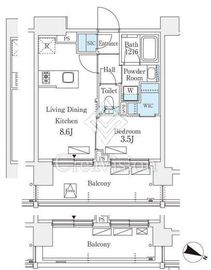 シーズンフラッツ町屋 602 間取り図