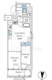 プライムブリス本所吾妻橋 304 間取り図