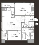 ルピナス赤坂乃木坂 2階 間取り図