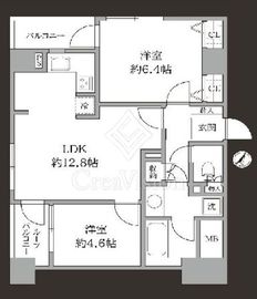 ルピナス赤坂乃木坂 2階 間取り図