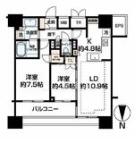 グランリビオ芝大門 17階 間取り図