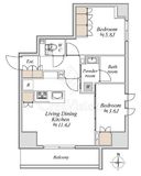 ブランシエスタ入谷グランデ 1207 間取り図