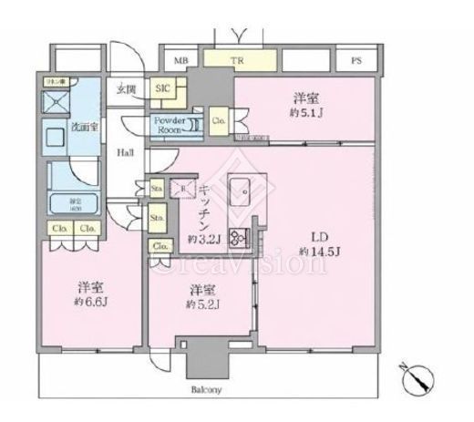 THE TOWER JUJO (ザ・タワー十条) 30階 間取り図