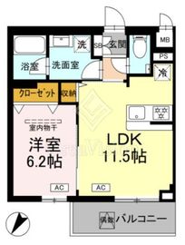 ロイジェント中目黒 304 間取り図