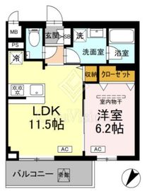 ロイジェント中目黒 405 間取り図
