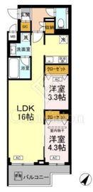 ロイジェント中目黒 502 間取り図