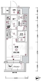 ＣＲＥＳＴ　ＴＡＰＰ　川崎港町 4階 間取り図