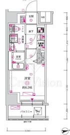 ＣＲＥＳＴ　ＴＡＰＰ　川崎港町 9階 間取り図
