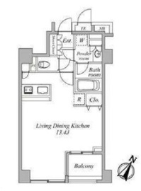 セントラルクリブ六本木 3-703 間取り図