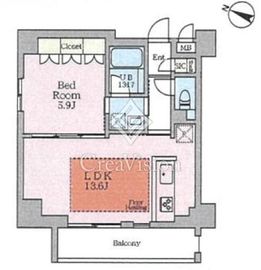 ヴィスタコート幡ヶ谷 401 間取り図