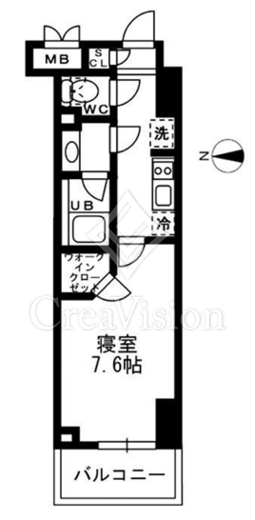 レジディア亀戸 1103 間取り図